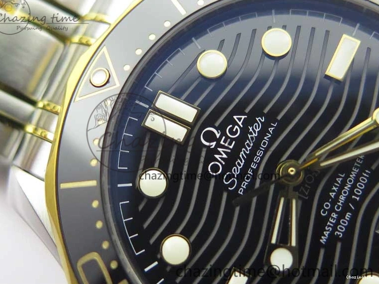 1103 MultiPurpose 2018 Seamaster Diver 300M SS YG VSF 1:1 Best Edition YG Bezel Black Dial on SS YG Bracelet A 7937